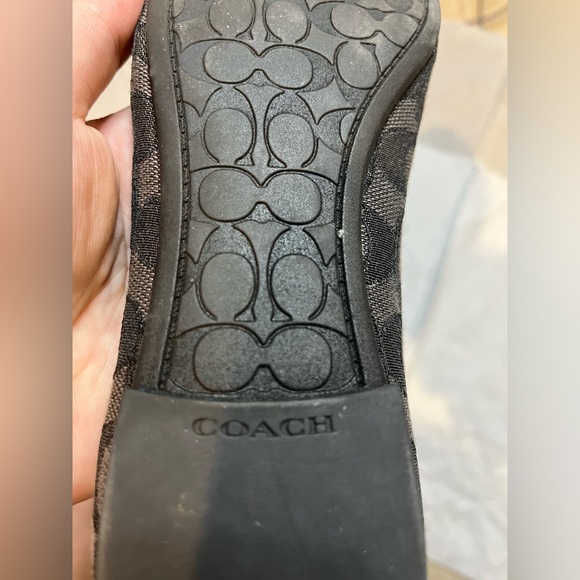 COACH C Logo Bea Black/Gray FeminineClassicDressy Charm Tassel Ballet Flats Sz 9 - Picture 5 of 12